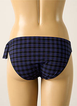 Bas de maillot de bain effet matière satinée culotte bleu SIMONE PERELE femme