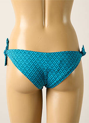 Bas de maillot de bain effet matière satinée bikini bleu SIMONE PERELE femme