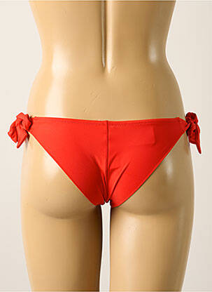 Bas de maillot de bain tissage satiné bikini orange ANTIGEL femme
