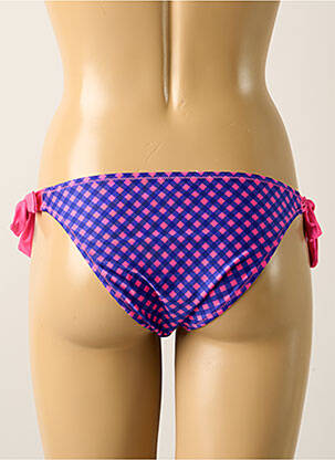 Bas de maillot de bain effet matière satinée bikini rose ANTIGEL femme