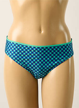 Bas de maillot de bain effet matière satinée culotte vert ANTIGEL femme
