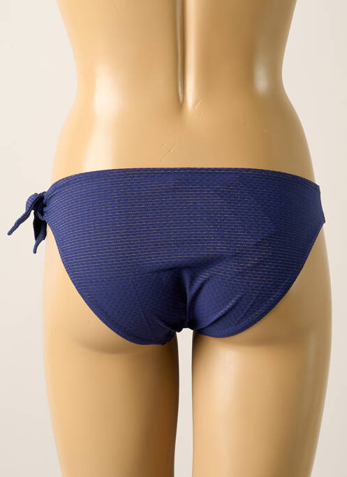 Bas de maillot de bain effet matière satinée culotte bleu SIMONE PERELE femme