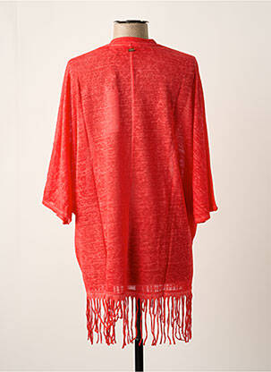 Veste kimono légère et transparente rouge O'N, femme