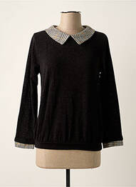 Pull coupe cintrée manches longues noir CACHE CACHE femme