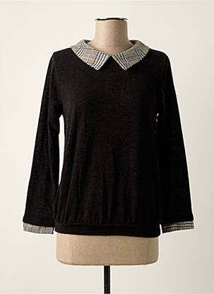 Pull coupe cintrée manches longues noir CACHE CACHE femme