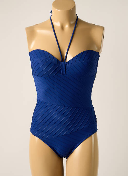 Maillot de bain 1 pièce bleu LOU pour femme