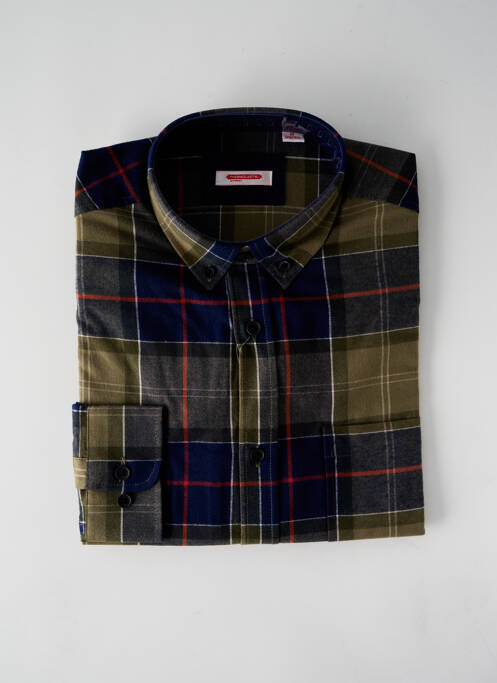 Chemise manches longues vert DAMART pour homme