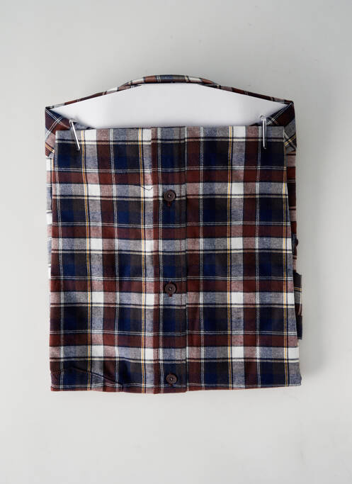 Chemise manches longues marron DAMART pour homme