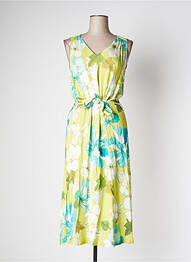 Robe mi-longue imprimé fleurs sans manche vert LE PETIT BAIGNEUR femme