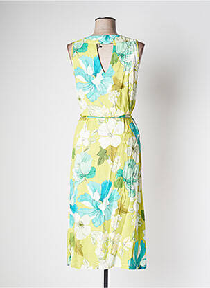 Robe mi-longue imprimé fleurs sans manche vert LE PETIT BAIGNEUR femme