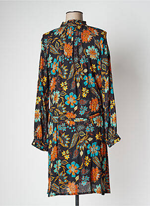 Robe mi-longue coupe fluide manches longues noir LE PETIT BAIGNEUR femme