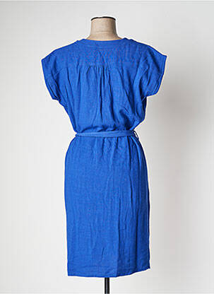 Robe mi-longue manches courtes manches courtes bleu LE PETIT BAIGNEUR femme