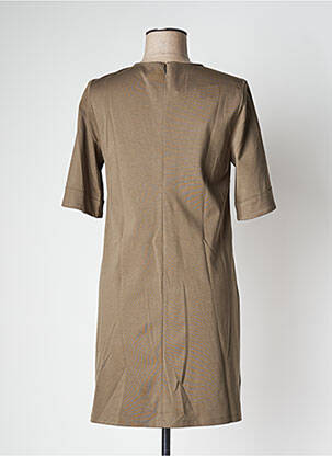 Robe courte fermeture zippée au dos manches courtes vert IMPERIAL femme