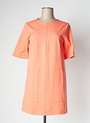 Robe courte fermeture zippée au dos manches courtes orange IMPERIAL femme