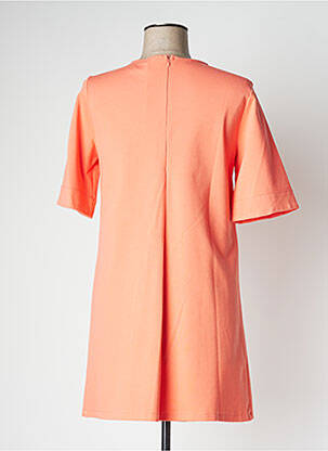 Robe courte fermeture zippée au dos manches courtes orange IMPERIAL femme
