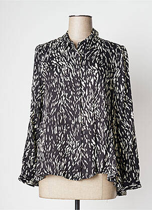 Chemisier coupe fluide manches longues noir IMPERIAL femme