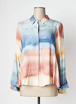 Chemisier coupe fluide manches longues bleu IMPERIAL femme