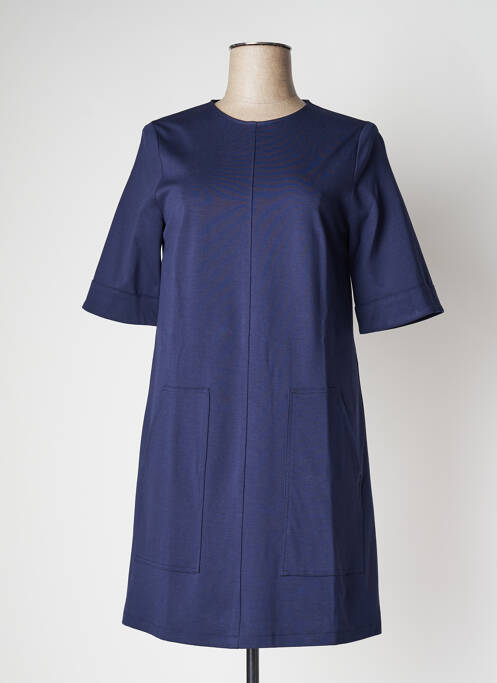 Robe courte fermeture zippée au dos manches courtes bleu IMPERIAL femme