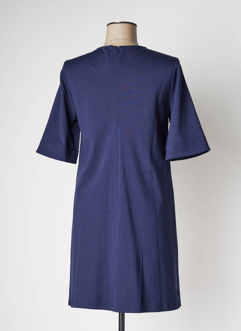 Robe courte fermeture zippée au dos manches courtes bleu IMPERIAL femme