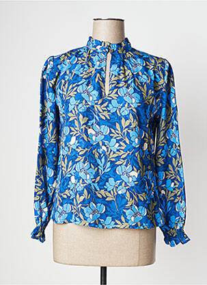 Blouse imprimé fleurs manches longues bleu LE PETIT BAIGNEUR femme