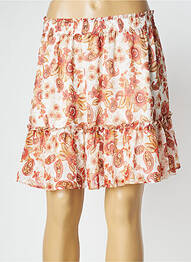 Jupe mi-longue doublure textile beige DEELUXE femme