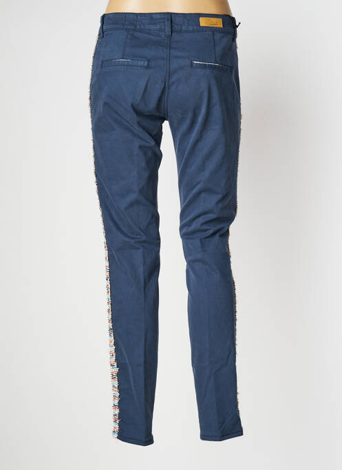 Pantalon chino bleu HAPPY pour femme