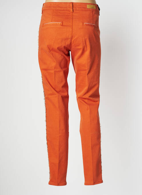 Pantalon chino orange HAPPY pour femme