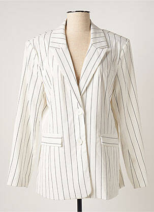 Blazer coupe cintrée blanc BISOU'S PROJECT femme