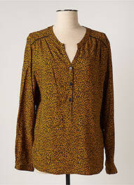 Blouse poignets boutonnés avec fente manches longues jaune LE PETIT BAIGNEUR femme