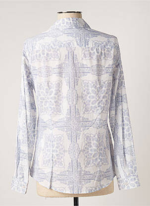 Chemisier coupe cintrée manches longues bleu BARILOCHE femme