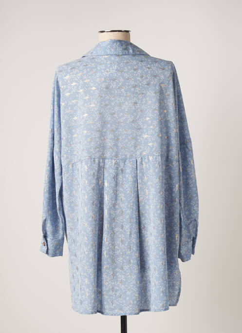 Tunique manches longues bleu LARA pour femme