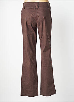 Pantalon droit tissage popeline taille basse marron MAT DE MISAINE femme