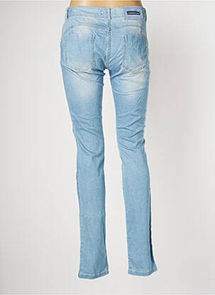 Jeans coupe slim effet usé délavé taille normale bleu MISSIMINI femme
