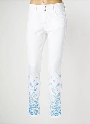 Pantalon slim stretch blanc MISSIMINI femme