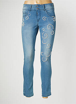 Jeans coupe slim stretch taille normale bleu MISSIMINI femme