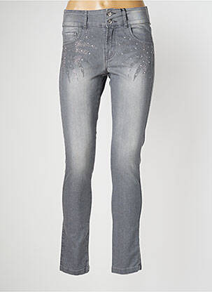 Jeans coupe slim stretch taille normale gris MISSIMINI femme