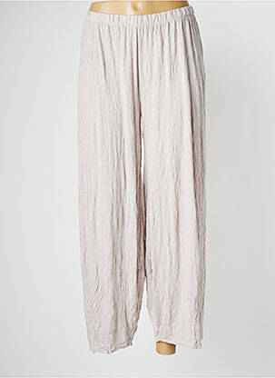Pantalon 7/8 stretch taille normale beige VETONO femme