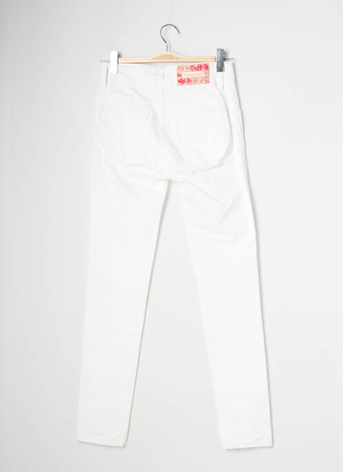 Pantalon slim tissage popeline taille normale blanc MISSIMINI femme