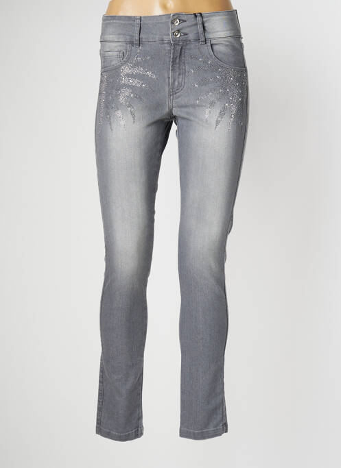 Jeans coupe slim gris MISSIMINI pour femme