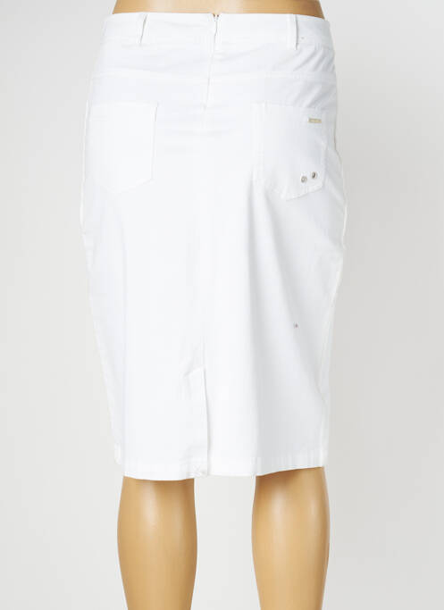 Jupe mi-longue blanc SAINT JAMES pour femme