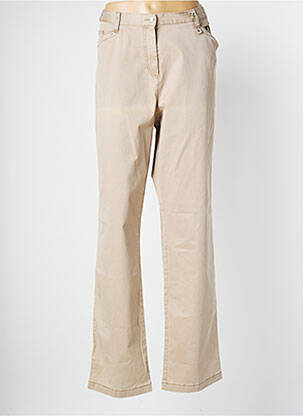 Pantalon droit stretch taille normale beige MAT DE MISAINE femme
