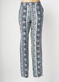 Pantalon droit tissage popeline taille normale bleu TINTA STYLE femme