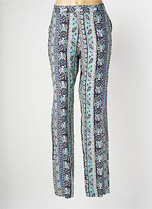 Pantalon droit tissage popeline taille normale bleu TINTA STYLE femme