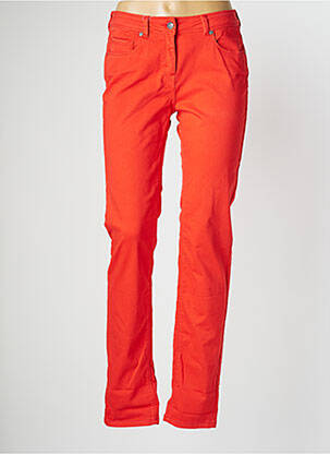 Pantalon droit stretch taille normale orange SAINT JAMES femme