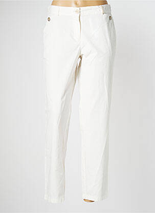 Pantalon droit tissage popeline taille normale beige MAT DE MISAINE femme