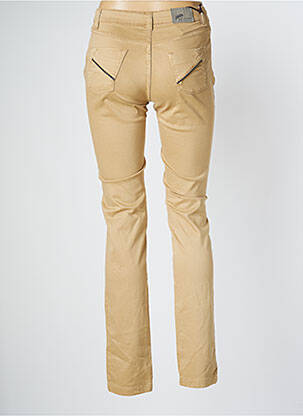 Pantalon slim tissage popeline taille normale beige WALTRON femme