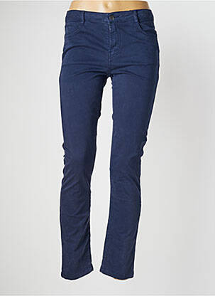 Pantalon slim tissage popeline taille normale bleu LE PETIT BAIGNEUR femme