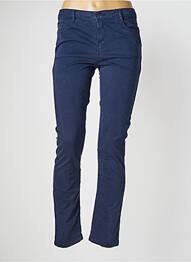 Pantalon slim tissage popeline taille normale bleu LE PETIT BAIGNEUR femme