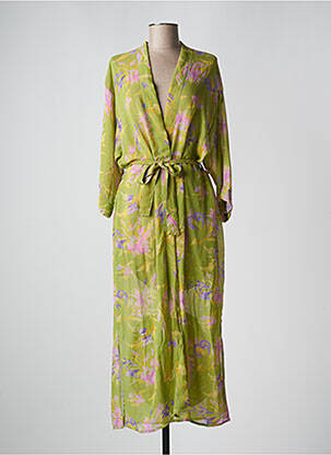 Veste kimono vert GOLD & SILVER pour femme