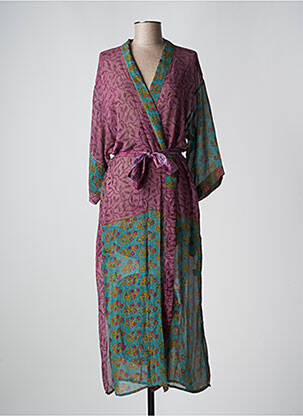 Veste kimono violet GOLD & SILVER pour femme